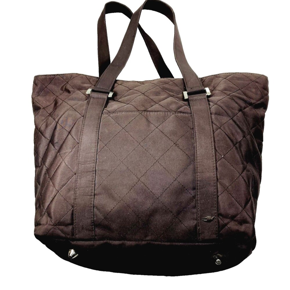 Dove Brand Vintage Tote Bag Qulited Brown Hobo Diaper 17x12 Beach Y2K